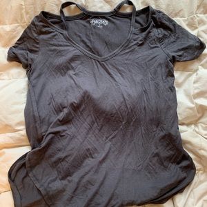 mudd cutout shoulder top